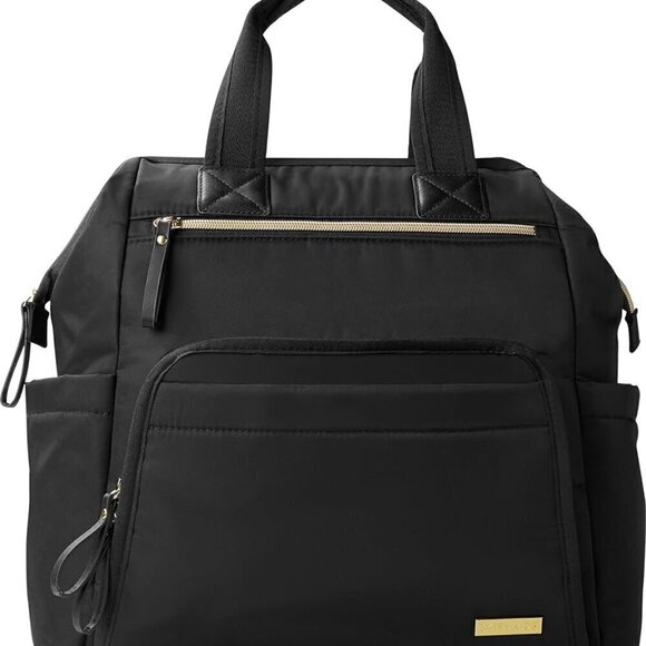 Skip Hop  Black Gold Diaper Bag  Mainframe Large Capacity Backpack - Picture 3 of 11